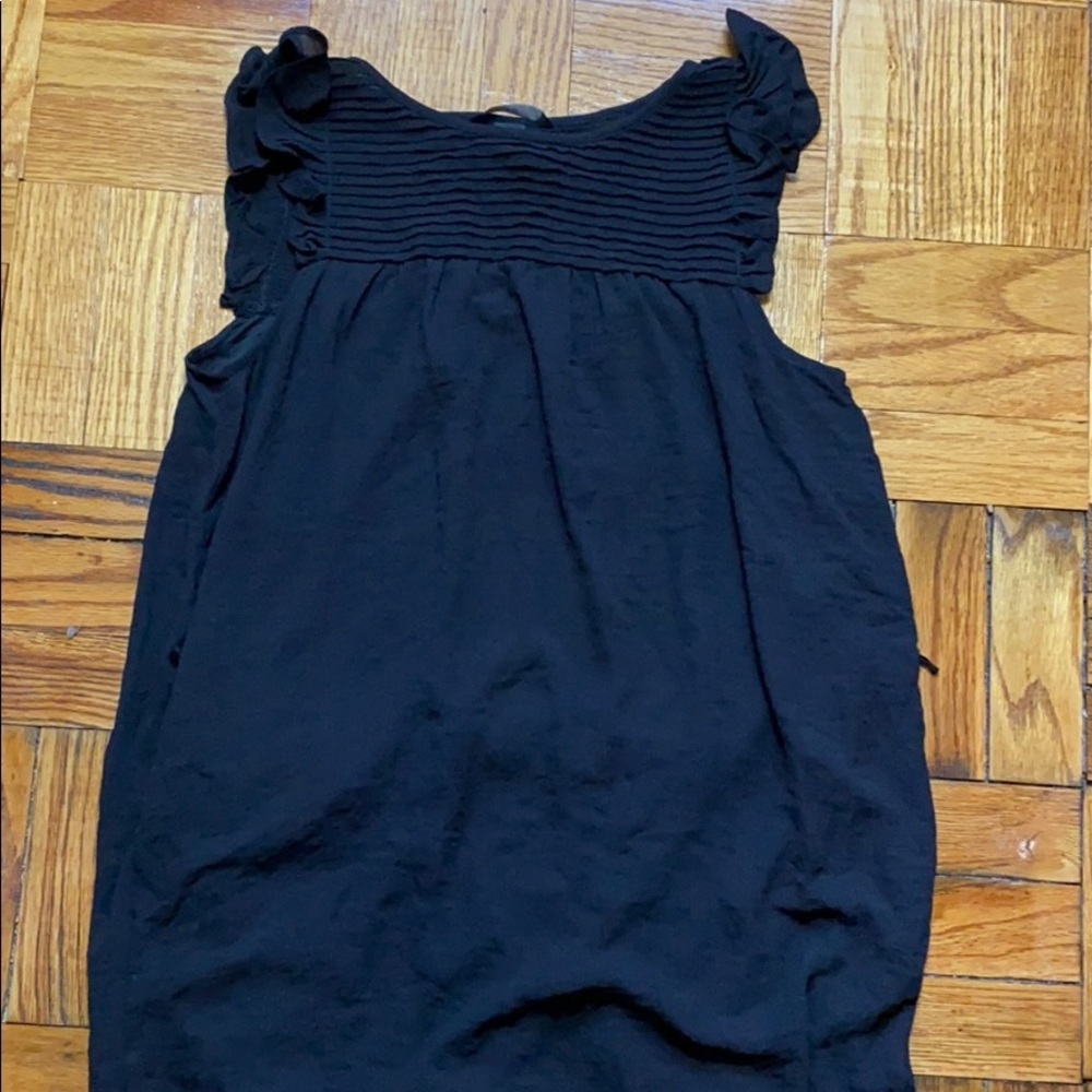 H&M black ruffle polyester dress size: 4